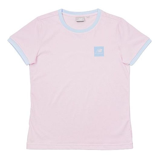 (WMNS) New Balance Sports Round Neck Short Sleeve Pink NEA2E012-PKZ