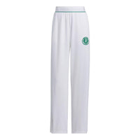 (WMNS) adidas Verbiage Doubleknit Pants Asia Sizing 'White Green' JE3615