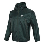 Nike Running Sports Windproof Woven Hooded Jacket Green DC6978-337