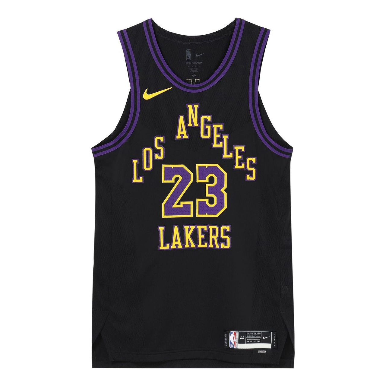 Nike Dri-FIT ADV Lebron James Los Angeles Lakers 2023/24 City Edition NBA Authentic Jersey 'Black' DX8763-012