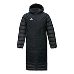 adidas Long Hooded Down Jacket 'Black' BQ6590