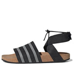 (WMNS) adidas Adilette Ankle Wrap 'Black Grey' EG3850