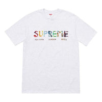 Supreme SS18 Rocks Alphabet Logo Short Sleeve Unisex Gray SUP-SS18-049