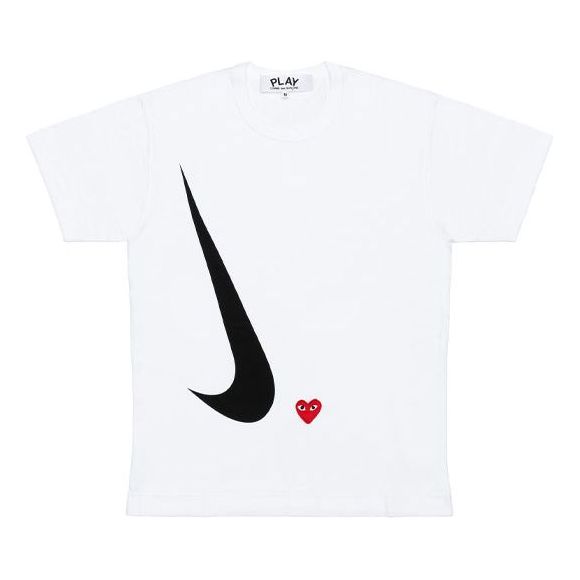 (WMNS) COMME des GARCONS PLAY x Nike play together Series T-Shirt 'White' AE-T401-051-1