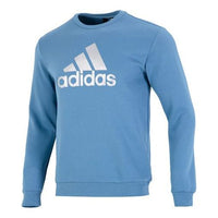 Men's adidas Mh Crew Swt Athleisure Casual Sports Logo Round Neck Autumn Sky Blue HM2963