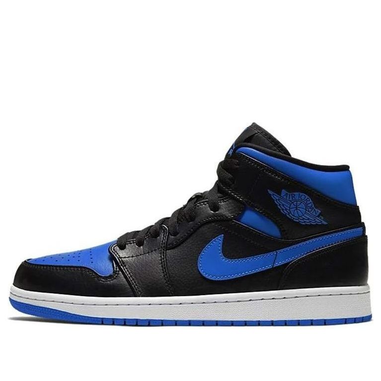 Air Jordan 1 Mid 'Black Hyper Royal' 554724-068