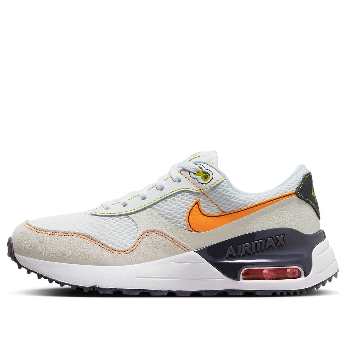 (GS) Nike Air Max SYSTM 'White Vivid Orange' DQ0284-109
