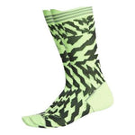 adidas Version Pattern Knit Sports Socks Unisex One Pair Fluorescent Green FK0932