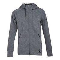 Air Jordan Fleece Lined Casual Sports Long Sleeves Hooded Jacket Gray 809473-010