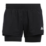 (WMNS) adidas Pacer 3s 2 In 1 Training Sports Shorts Black GL7686