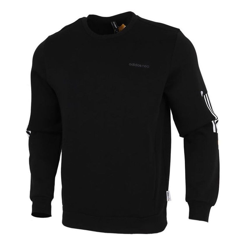 adidas neox Yellow Crossover Casual Sports Pullover Black GL7223