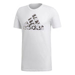 adidas Bos Foil Camo Camouflage Logo Printing Sports Short Sleeve White DI0302