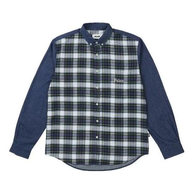 Palace Check Panel Chambray Shirt 'Blue' PLC23005
