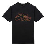 Air Jordan Large Logo Alphabet Printing Sports Training Round Neck Short Sleeve Black DN4430-010