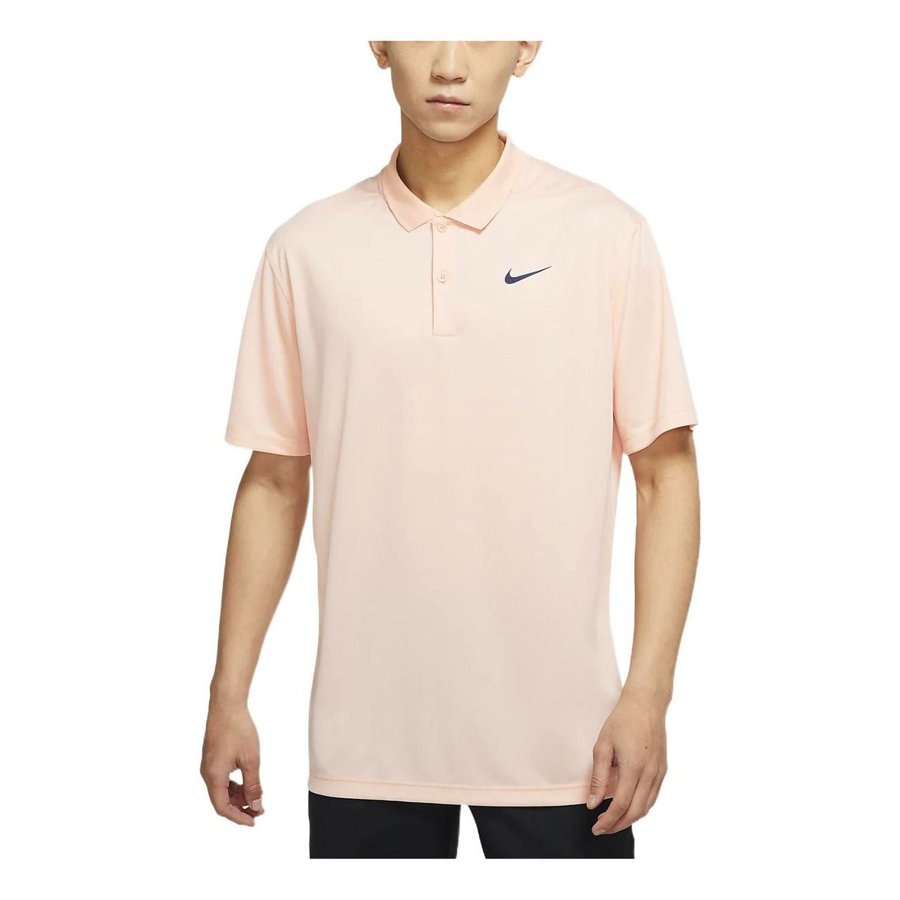 Nike Dri-FIT Victory Solid Color Logo Printing Quick Dry Breathable Short Sleeve Polo Shirt Orange Pink DH0823-800