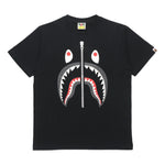 A Bathing Ape Half Zip Shark Tee 'Black' 1E30-110-006