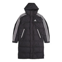 adidas 3ST Long Coat Sports Hooded Down Jacket Men Black GF0070