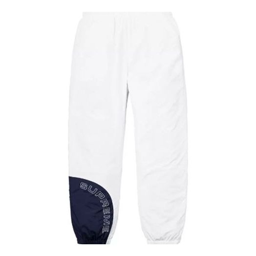Supreme Corner Arc Track Pants 'White Navy' SUP-SS18-793