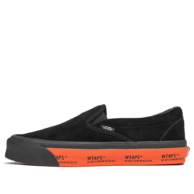 Vans WTAPS x Classic Slip-On LX 'Black Orange' VN0A45JK20E1