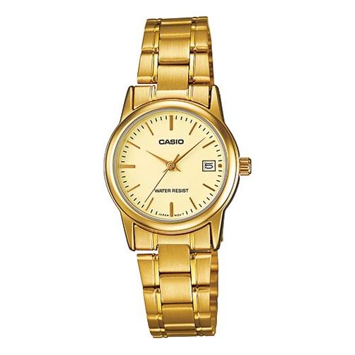 CASIO Quartz Waterproof Gold Analog LTP-V002G-9A
