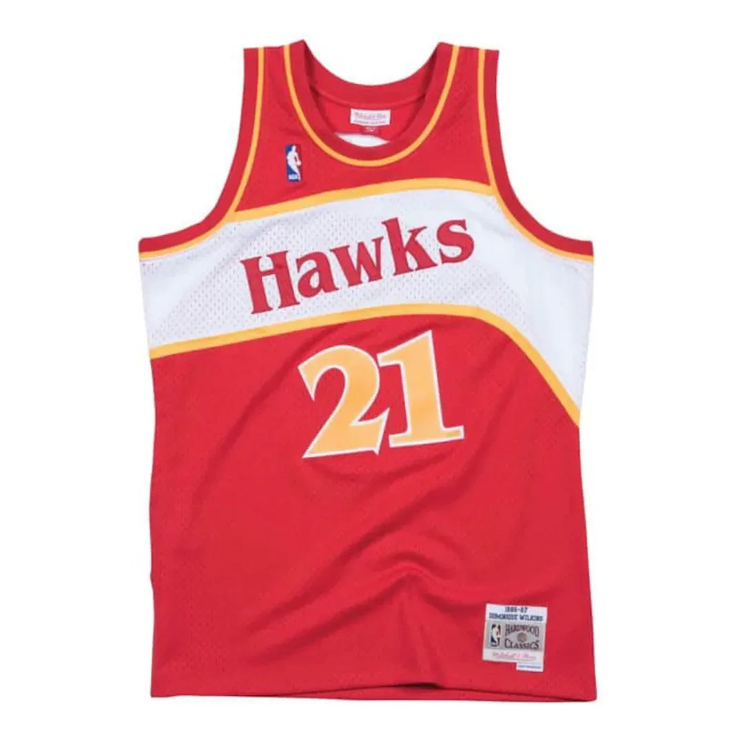 Mitchell & Ness x NBA Atlanta Hawks 1986-87 Road Swingman Jersey 'Dominique Wilkins 21' SMJYGS18137-AHASCAR86DWI