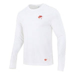 Men's Nike Sportswear Shoes Pattern Printing Sports Round Neck Long Sleeves White T-Shirt DJ1380-100