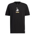 Men's adidas Cartoon Panda Printing Round Neck Casual Short Sleeve Black T-Shirt HS4398