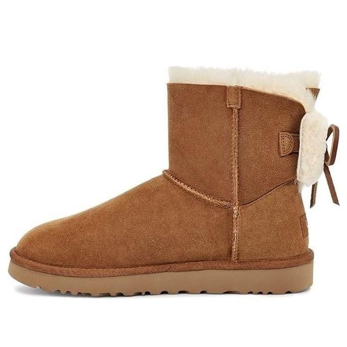 (WMNS) UGG Classic Dudble Bow Mini 'Brown' 1103652-CHE