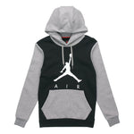 Men's Air Jordan JUMPMAN AJ Large LOGO Gray Black Pullover 'Grey Black' CK1349-010