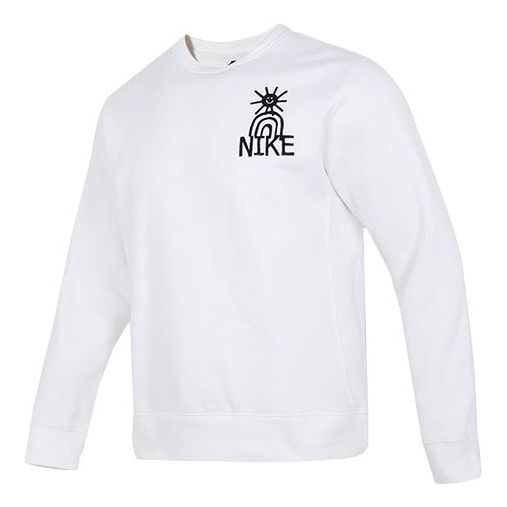 Nike As M Nsw Hbr-C Bb Crew Logo Tee 'White Pineapple' DQ4073-100