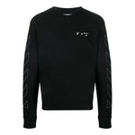 Off-White Diagonal Stripes Logo Pullover Men Black OMBA025F20FLE0011001