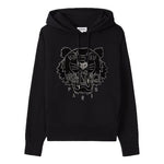 (WMNS) KENZO Tiger Head Embroidered Alphabet Hoodie Black FA62SW8714XJ-99