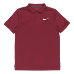 Nike Running Training Sports Quick Dry Breathable Short Sleeve Polo Shirt Red Wine red CW6851-638
