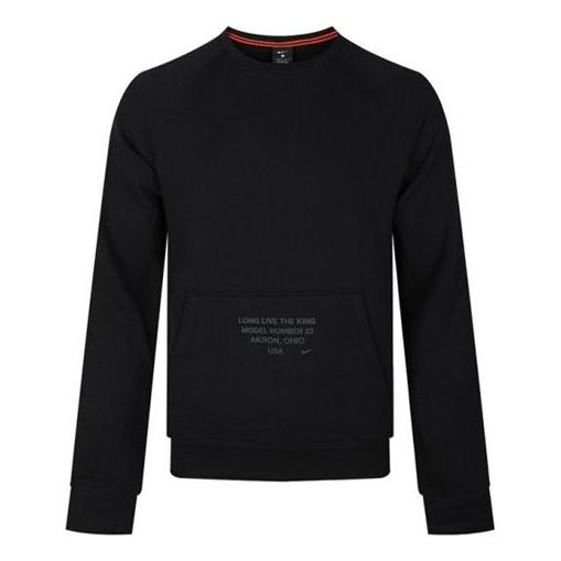 Nike LeBron Fleece Lined Long Sleeves Round Neck Pullover Black BV3633-010