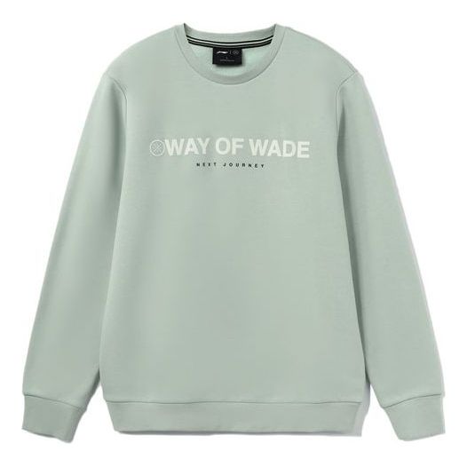 Li-Ning Wade Series Logo Printing Fleece Lined Stay Warm Reflective Pullover 'Green' AWDR839-4