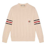 Gucci Double G Cotton Knit Sweater Male White 626068-XKBGM-9071