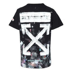 Off-White Splash Ink Short Sleeve Loose Unisex Black OMAA002F176200179901
