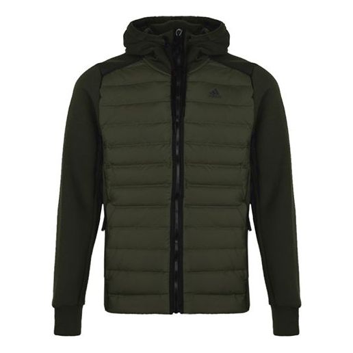 adidas Varilite Hybrid Short Down Jacket Green CY8722