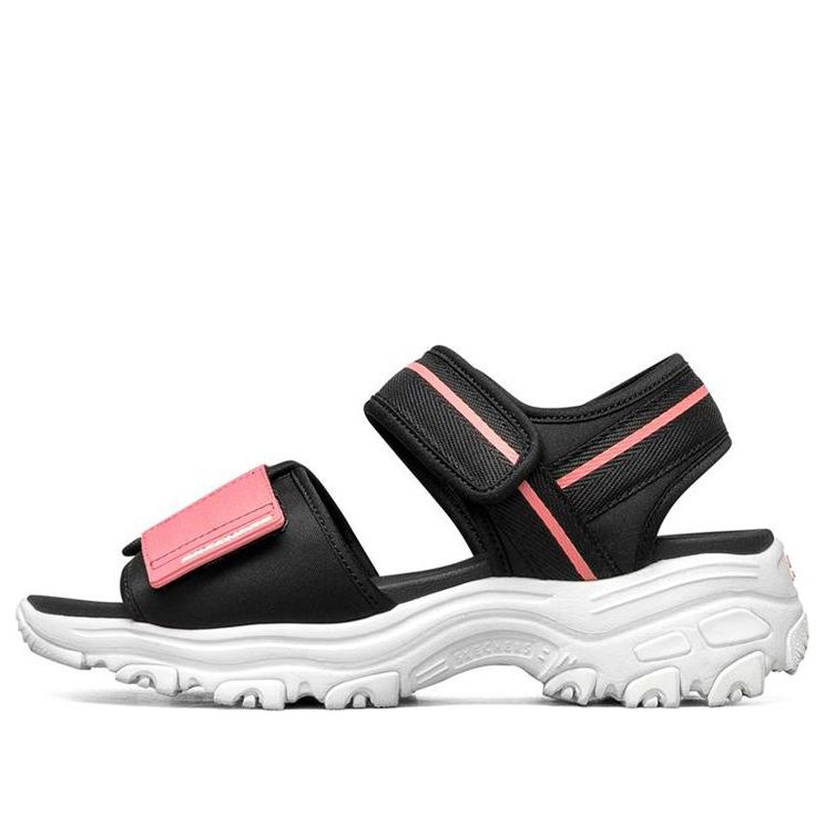 (WMNS) Skechers D'Lites 1.0 Sandals Black/Pink 119239-BKPK
