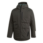 adidas Cap 3in1 R.r J Outdoor Windproof hooded down Jacket Brown GF0039