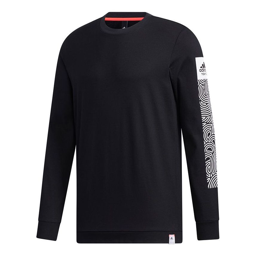 adidas x Takahashi Riko Crossover Ls Tee M Hiroko Geometry Printing Loose Sports Long Sleeves Black GD4976