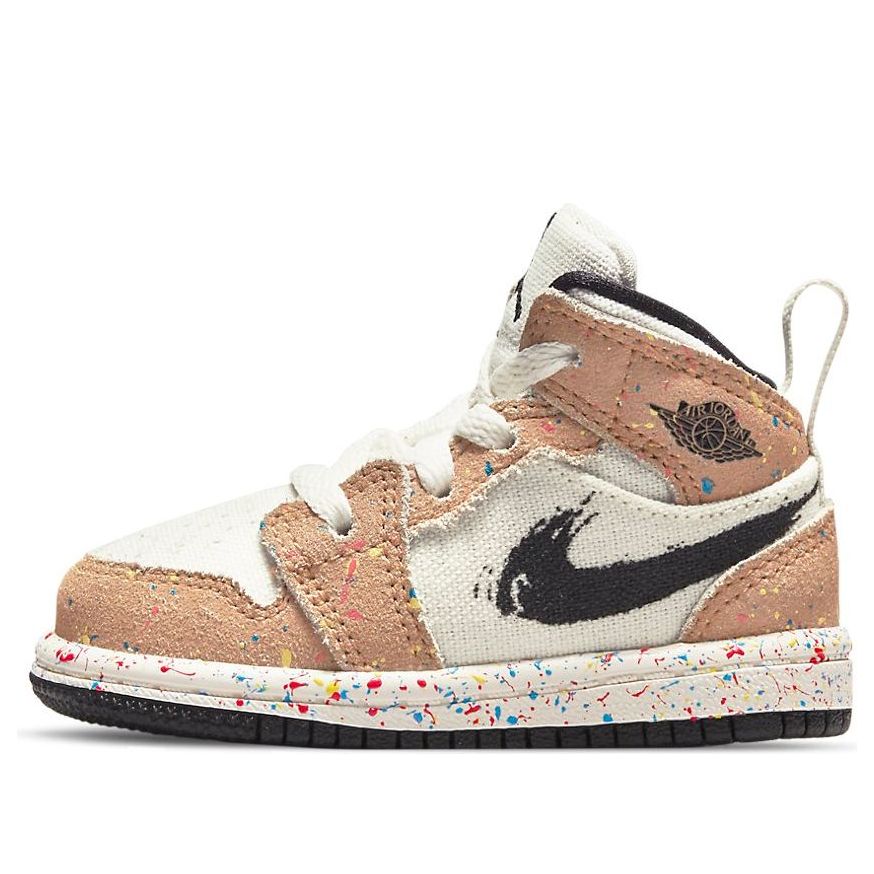 (TD) Air Jordan 1 Mid SE 'Brushstroke Paint Splatter' DA8012-100