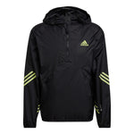 adidas Stripe Logo Sports Training Half Zipper Jacket Black H65744