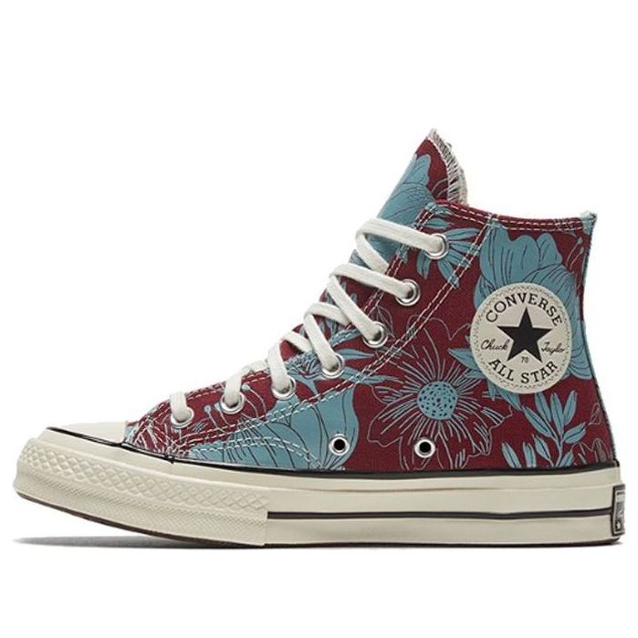 (WMNS) Converse Chuck Taylor All Star 1970s Red Blue Floral Sneakers 'Red Blue' 569235C