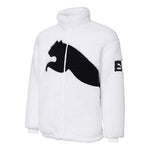 PUMA Sherpa Contrasting Colors Large Logo lamb's wool Stay Warm Jacket White 848418-02