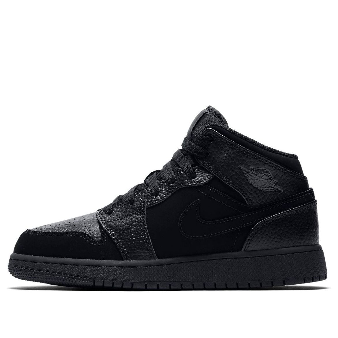 (GS) Air Jordan 1 Mid 'All Black' 554725-064