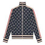 Gucci Classic GG Cotton Jacquard Zipper Jacket 'Blue' 496919-X9V05-4245