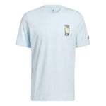 Men's adidas Printing Round Neck Pullover Short Sleeve Blue T-Shirt HM6771