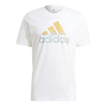 adidas Gradient Alphabet Logo Sports Round Neck Short Sleeve White GK9617