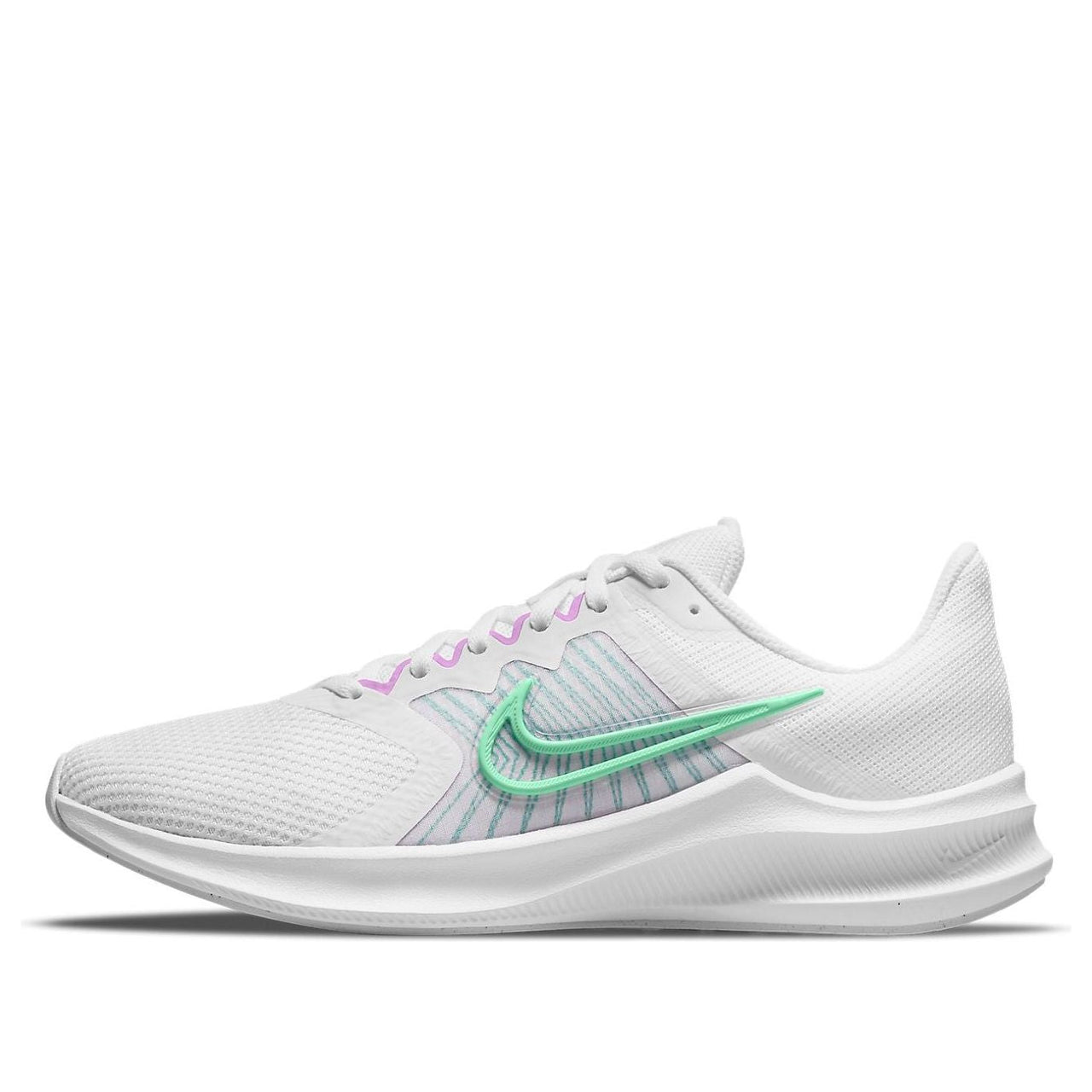 (WMNS) Nike Downshifter 11 'White Signal Green' CW3413-101